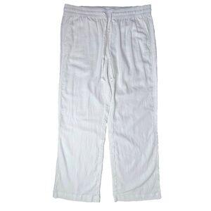 Ann Taylor Factory Linen Easy Pants High Rise Women's L